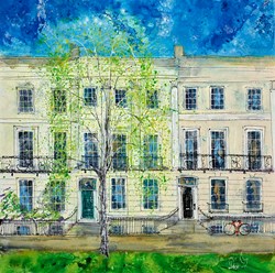 Fluttering Leaves I by Katharine Dove - Original Painting on Box Canvas sized 28x28 inches. Available from Whitewall Galleries